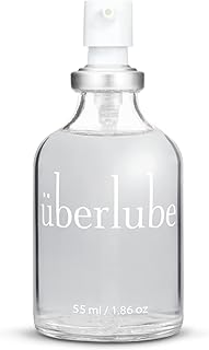 Uberlube Silicone Base Lube - 55ml Bottle Unscented Silicone Lubricant Personal Lubrication - Latex Safe Privacy Sex Lube Liquid for Couples Women & Men - Flavorless, Vaginal & Anal Lube - 1.86 Fl Oz