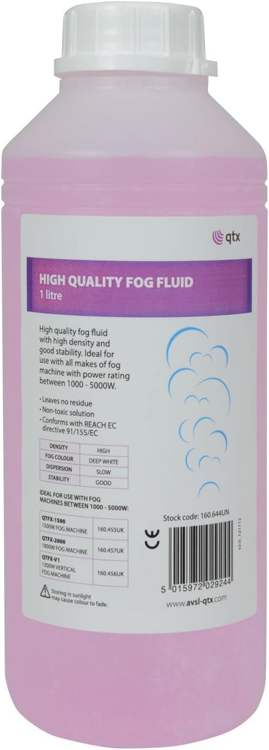 QTX | Long Lasting Smoke/Fog Fluid for DJ & Party Effect | 1 Litres
