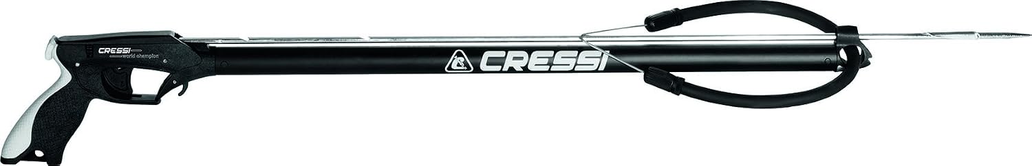 Cressi Apache Aluminum Speargun with Galvanized Notched Shaft & Circular Elastic Band - Made in Italy: Quality Since 1946