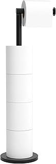 Freestanding Stainless Steel 5-Roll Toilet Paper Holder - Rustproof, Large Capacity Bathroom Storage