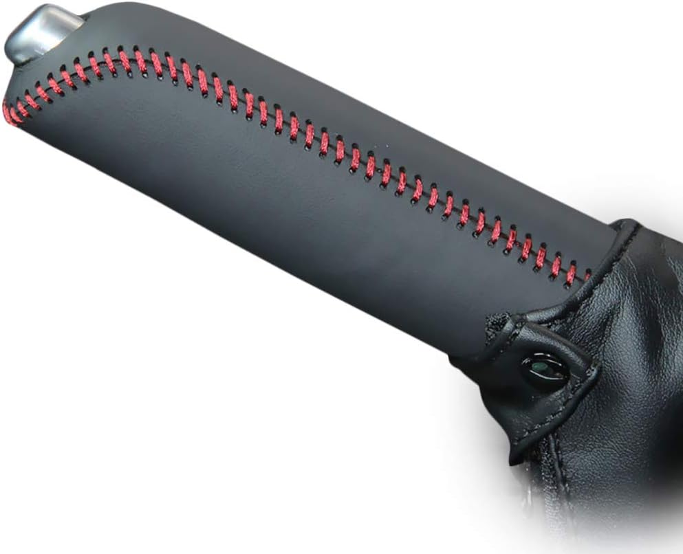 Loncky Custom Fit OEM Genuine Leather Handbrake Cover for Mazda CX-5 CX5 2013 2014 2015 /Mazda CX-3 CX3 2016 2017 / Mazda3 Mazda 3 2014 2015 2016 /Mazda6 Mazda 6 2014 2015 Accessories