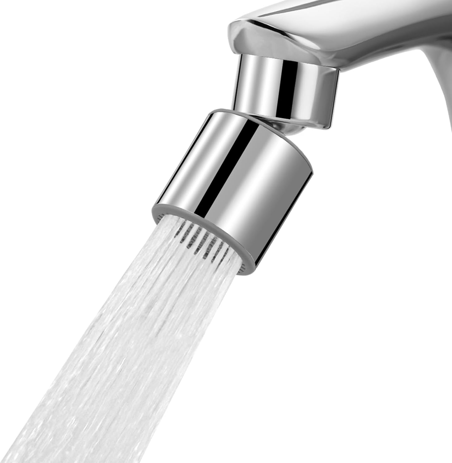 Hibbent NSF/ANSI/CAN 61 Certified Faucet Aerator, CUPC Certification 360° Twist Kitchen Sink Aerator, Dual-function Sink Sprayer Attachment, Faucet Replacement Part 55/64'' Female Thread, Chrome