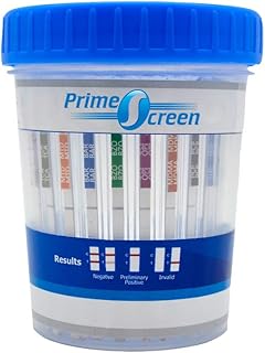 Prime Screen Urine Drug Test Compact Cup 16 Panel Kit (AMP,BAR,BUP,BZO,COC,mAMP,MDMA,MOP/OPI,MTD,OXY,PCP,THC, ETG, FTY, TRA, K2) -[10 Pack]-CDOA-9165EFTK