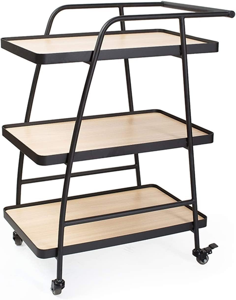 CAULO Trolley Bar Serving Cart,Wine Cart forHotel Drinks Cocktail Trolley Serving Cart Kitchen Storage & Organisation Bar Table Side Table