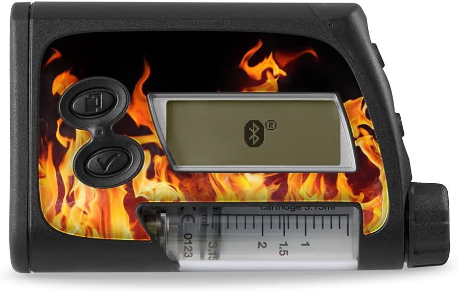 Flames - Sticker Skin for Accu-Chek Spirit Combo Insulin Pump