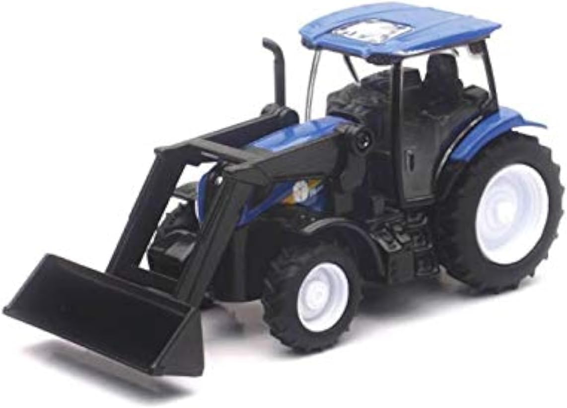 New-Ray Toys 32123 Die Cast New Holland Farm Tractor T6 with Loader Blue