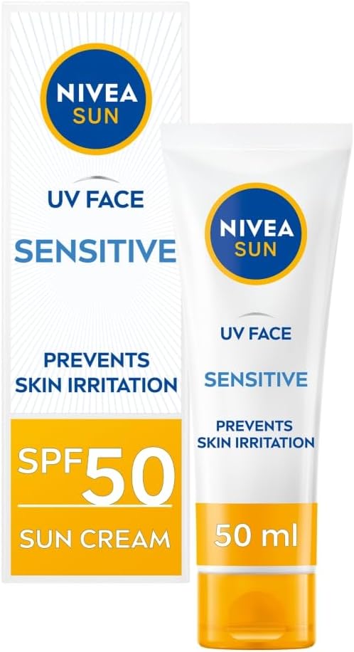 NIVEA SUN UV Face Sensitive Sun Skin Suncream SPF 50, 50 ml