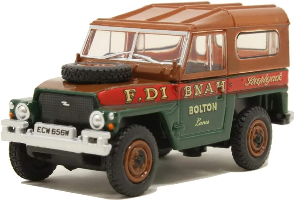 DIECAST 76LRL006 1:76th Scale Land Rover 1/2 Ton Lightweight Hard Top - Fred Dibnah Bolton by Oxford