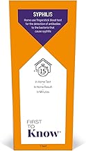 First To Know® Syphilis Test, in Home Fingerstick Blood Test with in Home Result in 15 Minutes, Discrete, Lab Accurate Testing (1 Test)