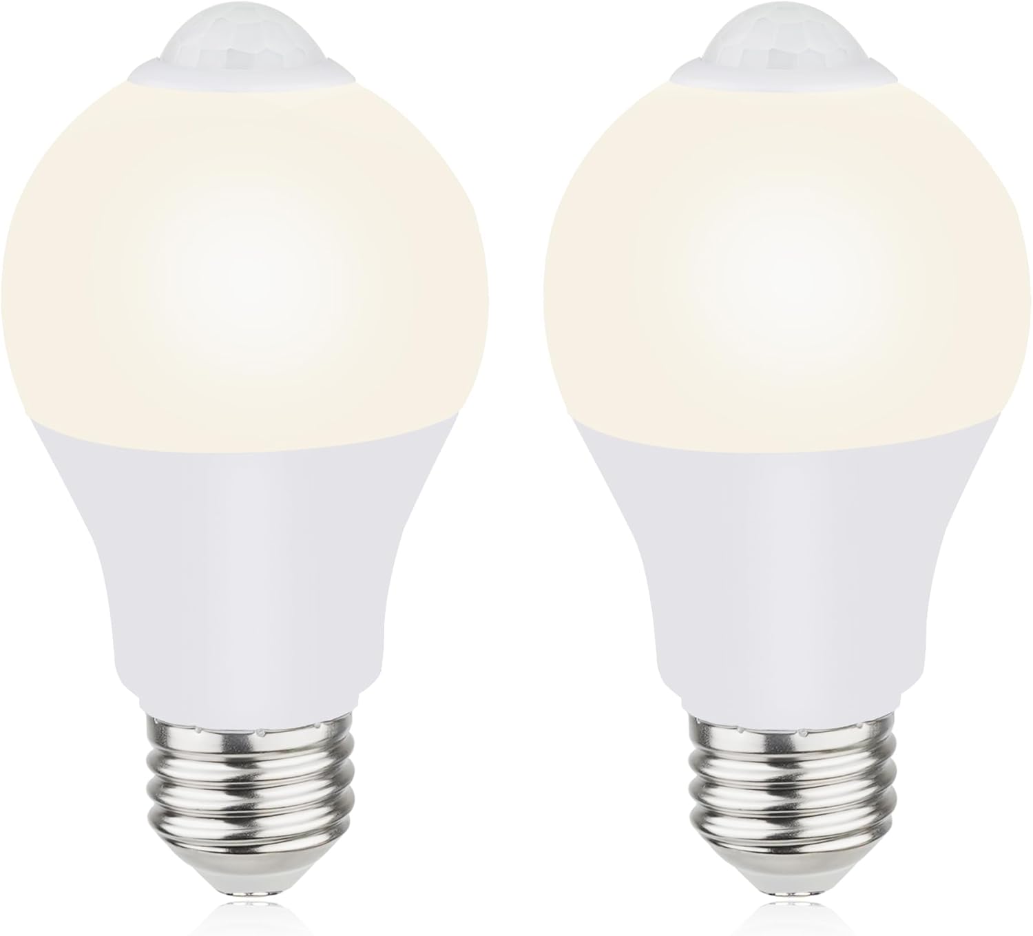 GREENIC Motion Sensor Light Bulbs Indoor, E26 A19 9w Led Outdoor Security Lights with Pir Motion Detector and Dusk to Dawn Sensor, 60 Watt Equivalent, 800lm 3000K Warm White (2 Pack)