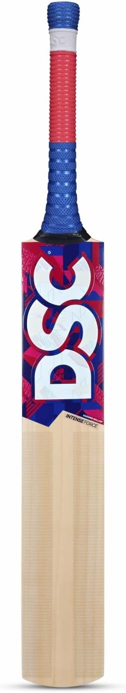 DSC Intense Force Cricket Bat For Mens and Boys (Beige, Size-Harrow) | Material: Kashmir Willow | Lightweight | Free Cover | Ready to play | For Intermediate Player | Ideal For Leather Ball