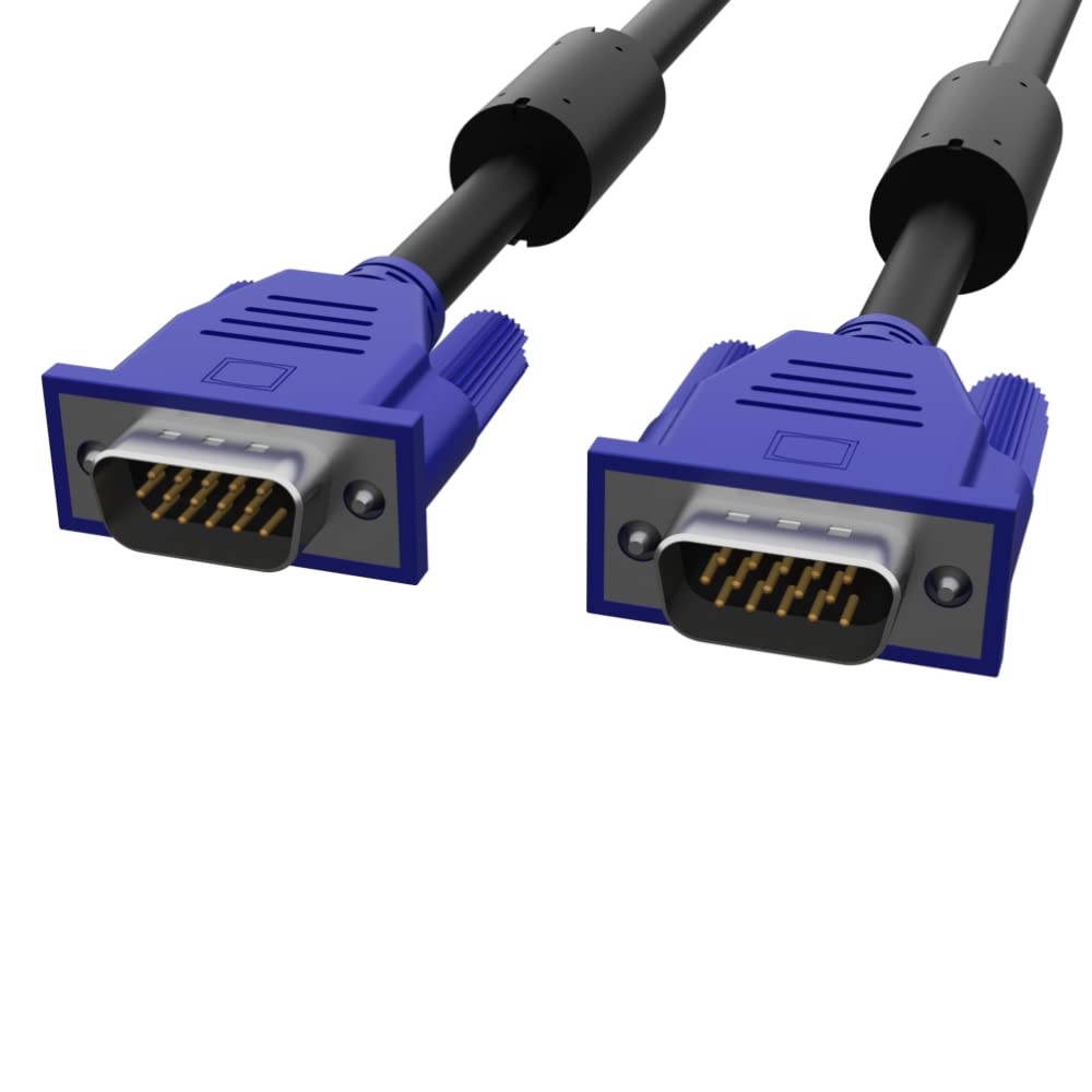 Kyper USKyper-1367 Monitor Cable 6ft 15 pin M/M VGA to VGA SVGA 1080P Full HD High Resolution for TV Computer Projector (1)