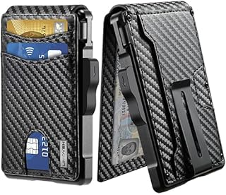 umoven Wallet for Men - with Money Clip Slim Leather Slots Credit Card Holder RFID Blocking Bifold Minimalist Wallet