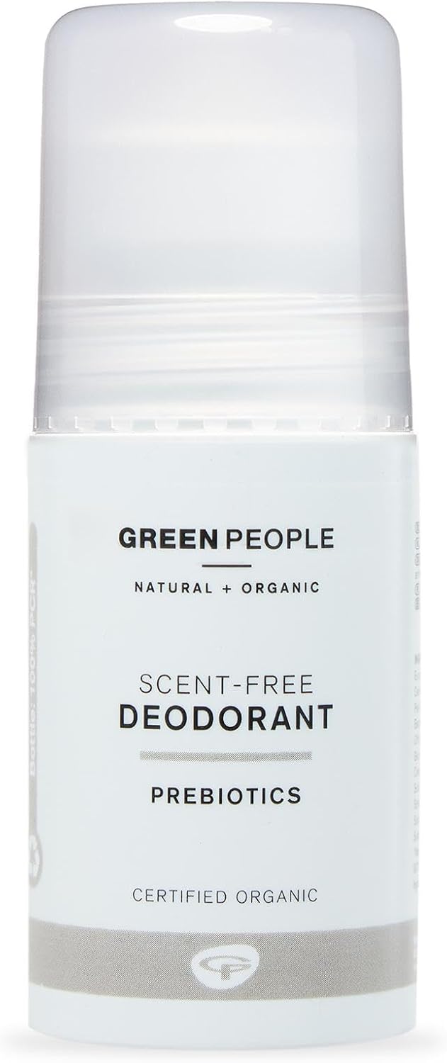 Green People Scent Free Deodorant - with Prebiotics, Suitable for Sensitive Skin - Organic, Cruelty Free & Vegan, 75ml