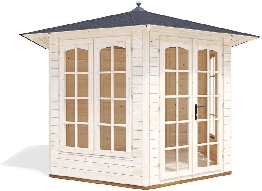Dunster House Wooden Summerhouse 3 x 2.5 Metres Hexagonal Garden Shelter Sun Room Vantage 300