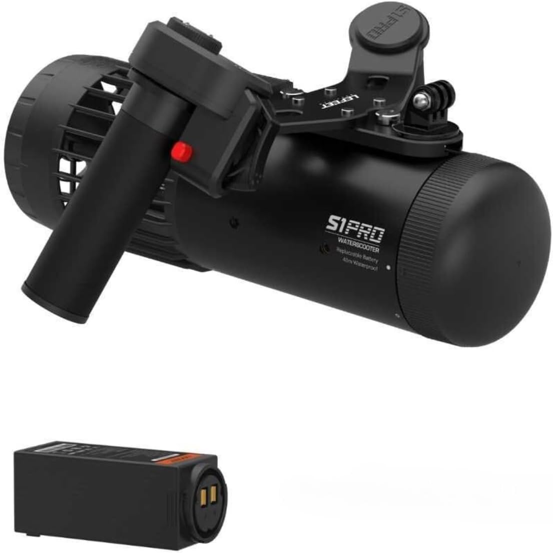 LEFEET S1 PRO Underwater Scooter | High-Performance Modular sea Scooter with Action Camera Mount，max Speed：6.48 km/h，Suitable for Diving，Snorkeling，Pool and Freediving (S1 Pro+Extra Battery)