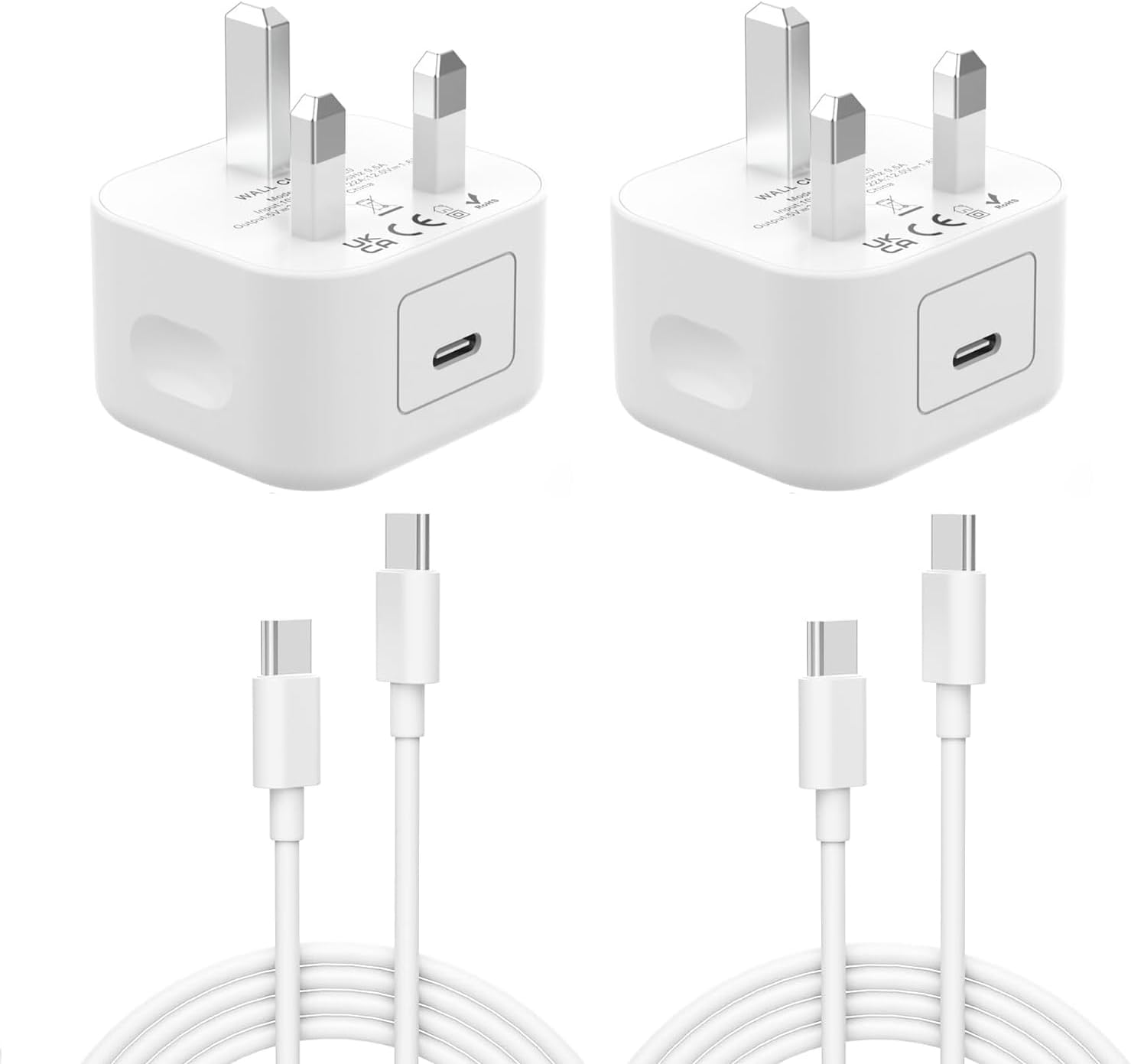 for iPhone 15 Fast Charger, [MFi Certified] 2Pack 20W PD USB C Charger Plug with 6FT USB C to C Cable for iPhone 16/15/15 Plus/15 Pro/15 Pro Max, iPad Pro/Air/Mini, USB C Charger UK Power Adapter
