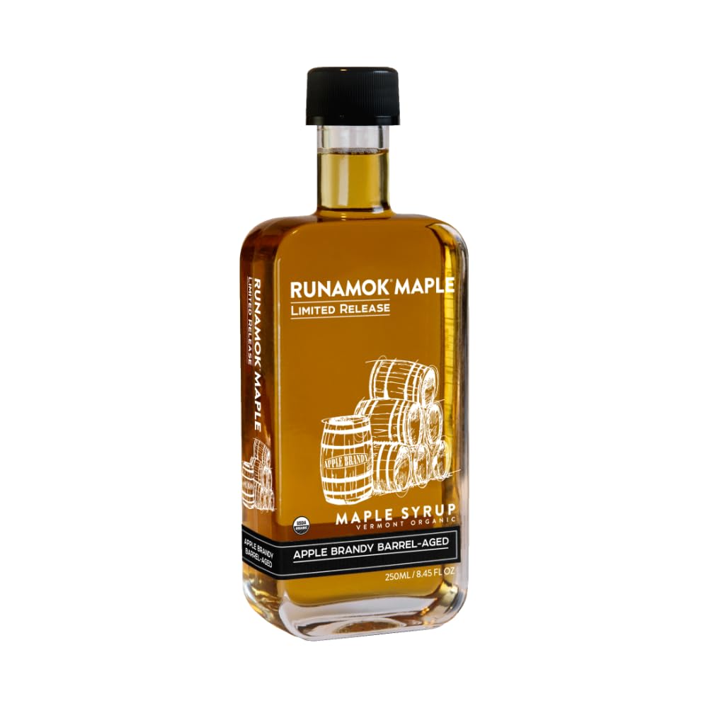 RUNAMOK MAPLE Apple Brandy Barrel-Aged Maple Syrup, 8.45 FZ