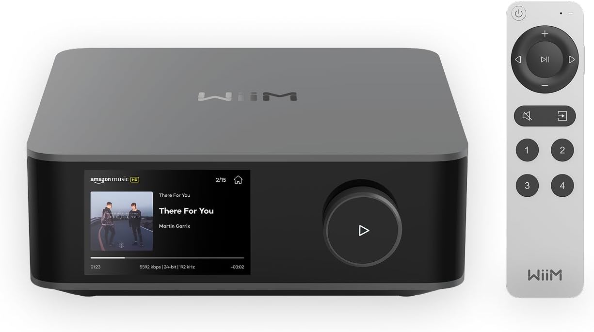 WiiM Amp Ultra Stereo Streaming Amplifier, HDMI ARC & RoomFit, Space Gray