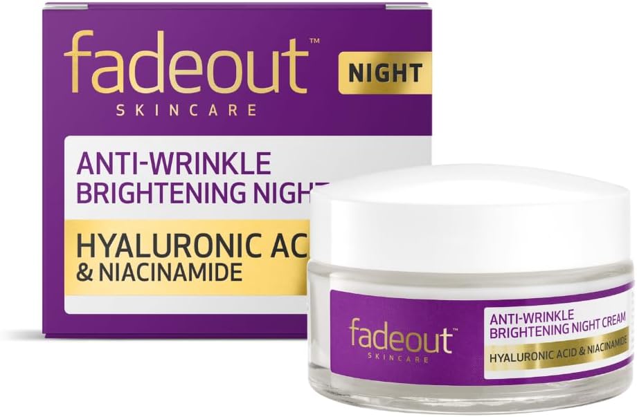 Fade Out Advanced+ Age Protection Even Skin Tone Night Cream - Natural Brightening Cream With Hyaluronic Acid, Rosehip Seed Oil and Sacha Inch Oil - 50ml