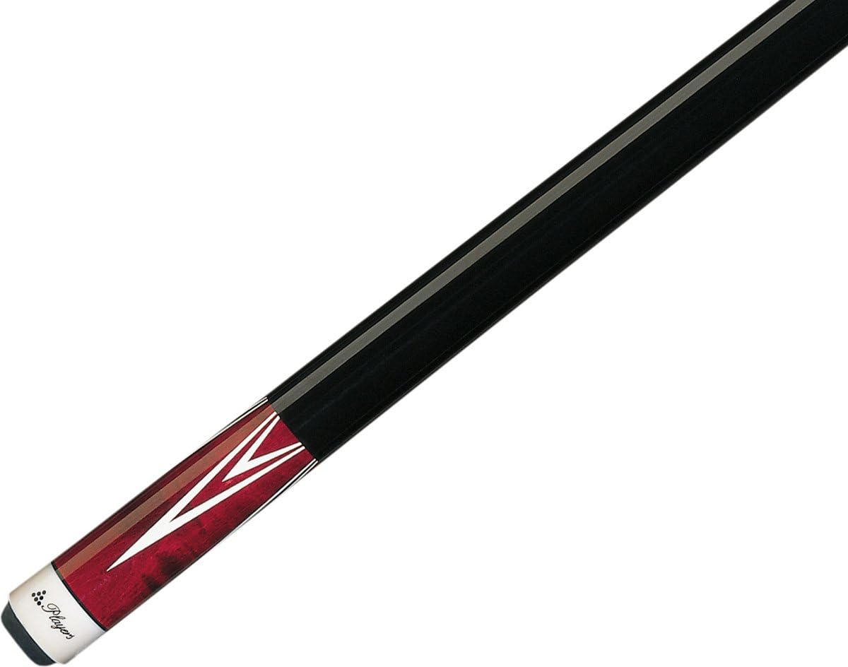 Players C-801 Two Piece Pool Cue - Birds-Eye Maple in Crimson