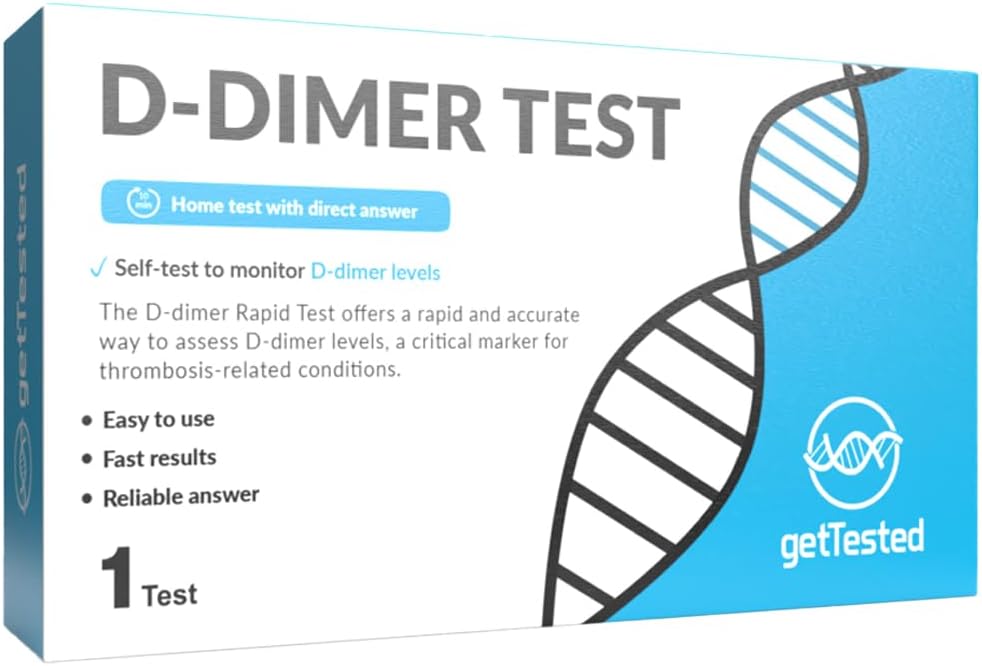 at Home D-dimer Test (1 Test) a Critical Marker for Thrombosis-Related Conditions, specifically Blood Clots.