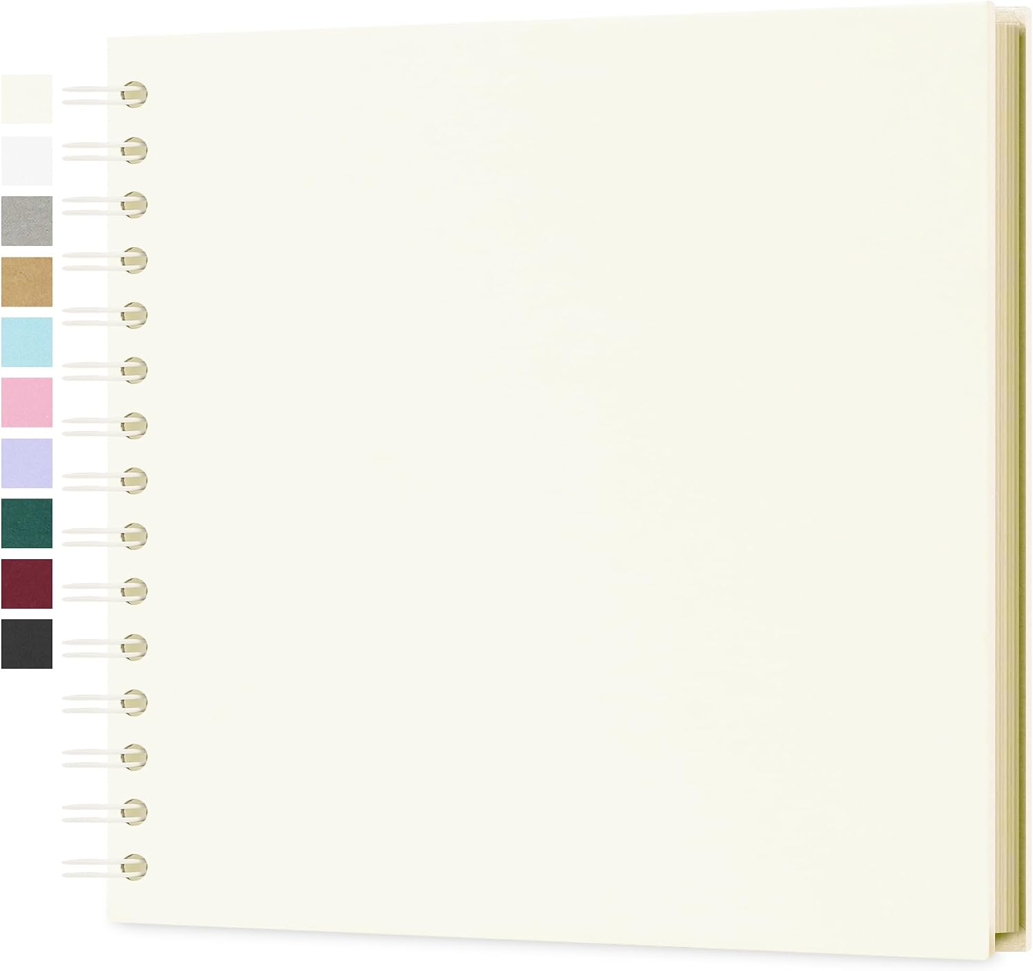 DIY Scrapbook Album, Personalised Wedding Guest Book & Memory Album for Family Photos, Birthdays & Travel, 20.5x20.5 cm Hardcover Kraft Paper, 20 Sheets (40 Pages), Beige