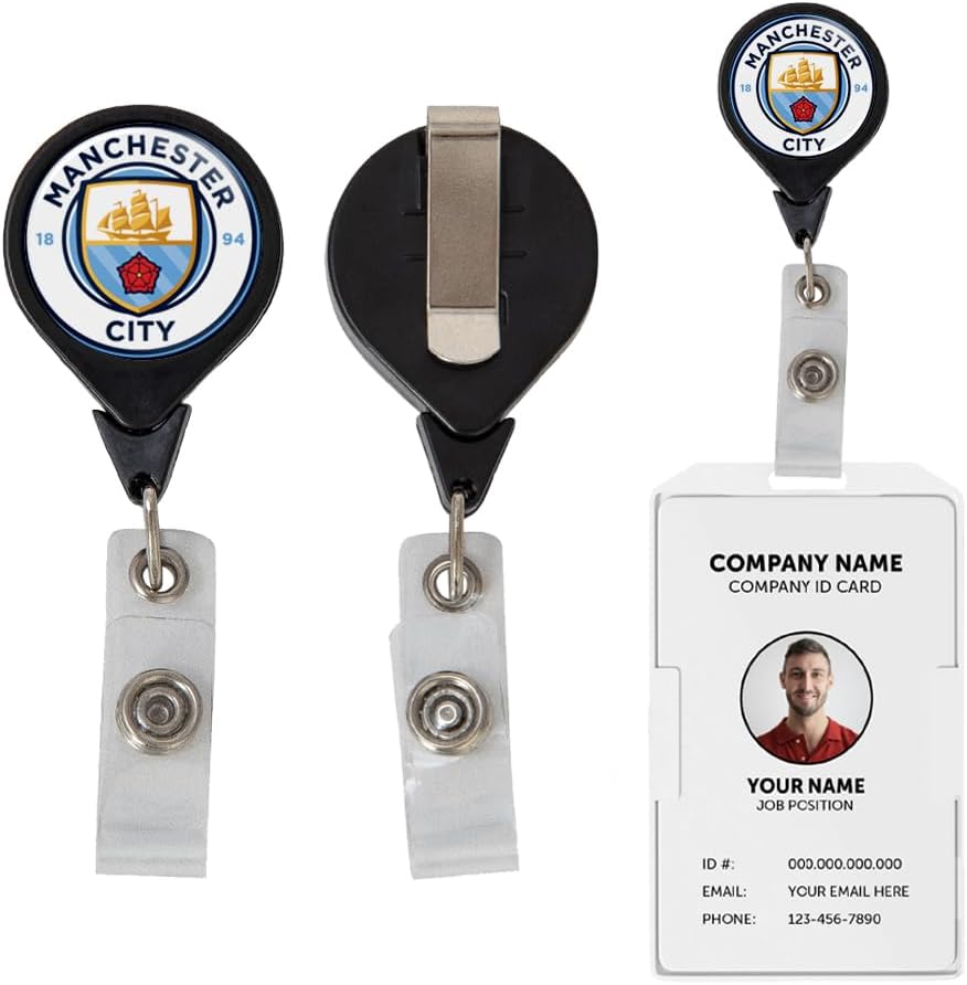 Desert Cactus Manchester City Football Soccer Retractable Badge Holder (1)