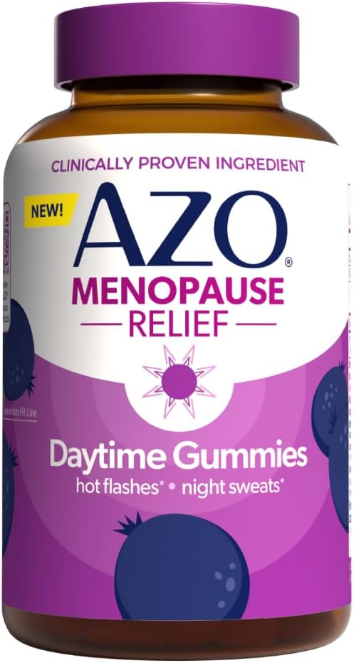 AZO® Daytime Menopause Gummies for Women, Clinically Proven Ingredient for Hot Flashes and Night Sweats*, Menopause Supplements for Women - 30 Gummies