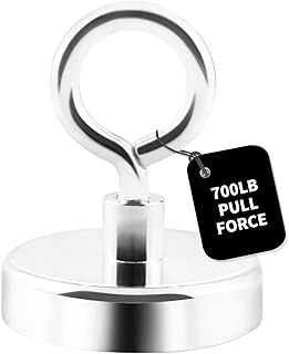 700 lbs(317 KG) Pulling Strong Neodymium N52 Fishing Magnets,High Power Magnet with Handle,Rare Earth Magnet,Magnet Heavy Duty 3Inch Magnets for Retrieving in River and Magnetic Fishing