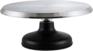 Winco Revolving Cake Decorating stand, 12 inches, Silver