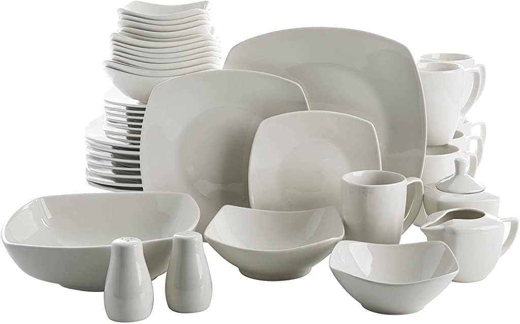 Gibson Home Zen Buffetware 39 Piece Dinnerware Set , White
