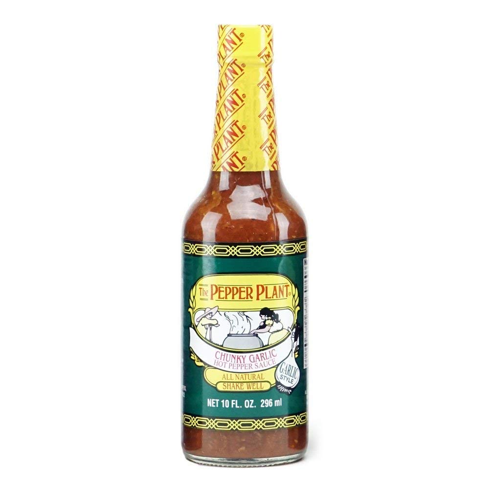 PEPPER PLANT Chunky Garlic Hot Pepper Sauce, 10 OZ