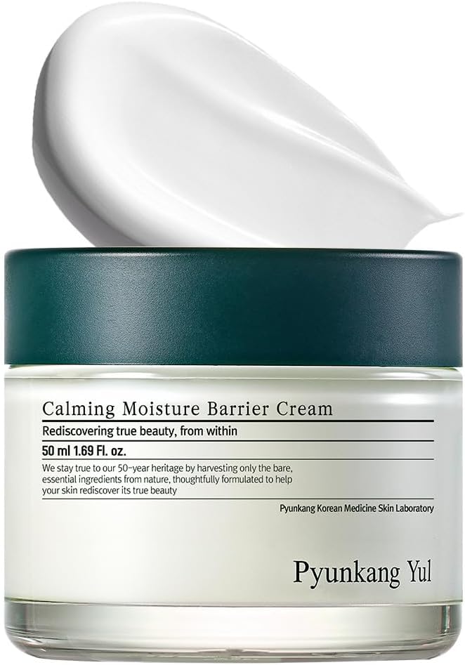 [PKY] Pyunkang Yul Calming Moisture Barrier Cream Instantly Soothes Sensitive Skin, Hyaluronic Acid & Ceramide for Hydration, Vegan, Korean Skincare (3.4 Fl. Oz, 50ml)