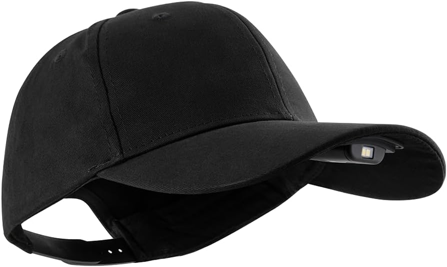 LED Hat Light - POWERCAP Baseball Cap with Light Built in - LED Cap Visor Light with Bright Headlight and IPX4 Rating