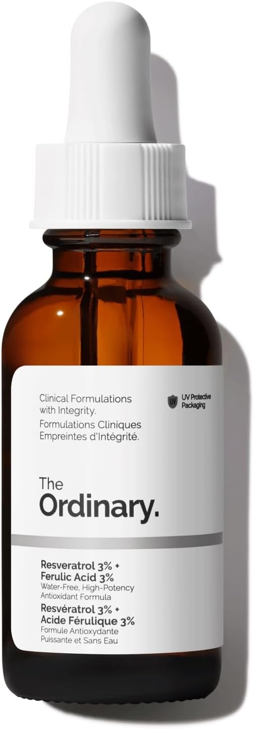 The Ordinary Resveratrol 3% + Ferulic Acid 3%, Antioxidant Serum for Anti-Aging & Brightening, 30ml