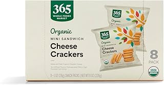 365 by Whole Foods Market, Organic Mini Cheese Sandwich Crackers 8 Count, 1 Ounce