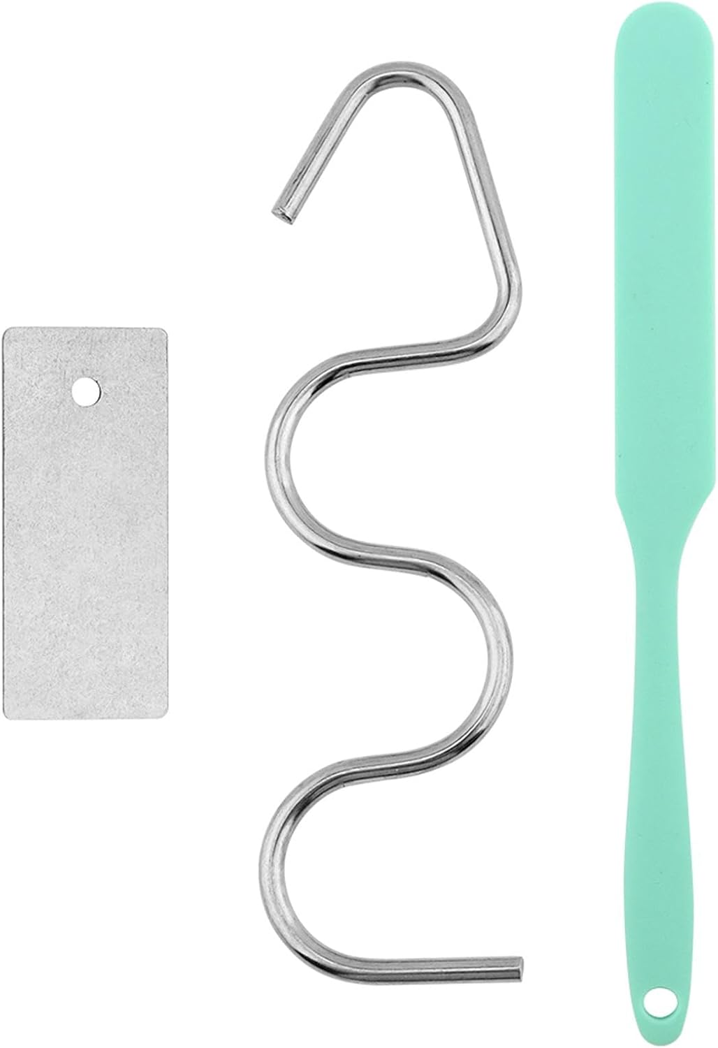 Peanut Butter Stirrer Tool, Stainless Steel Peanut Butter Stirring Stick with Scraper and Silicone Spatula, Fits 12-30 oz Jars, for Mixing Various Butter, Peanut, Almond, Nut