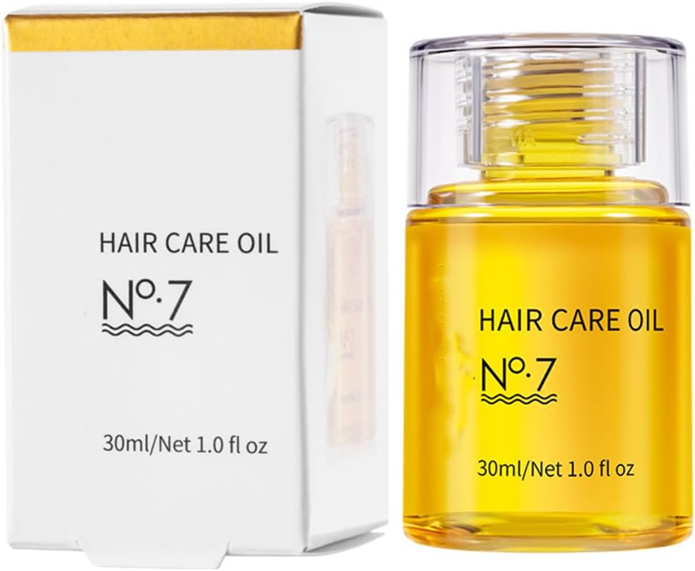 Nourishing Hair Oil No.7 for Damaged Hair - 30ml Repair Serum Reduces Hair Loss, Breakage & Frizz, Strengthens Thin Strands for Smooth, Shiny, Healthy-Looking Hair (30ml)