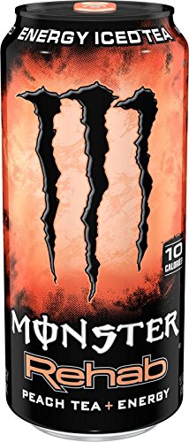 Monster Rehab Tea + Energy Drinks 6 - 15.5oz Cans (Peach)