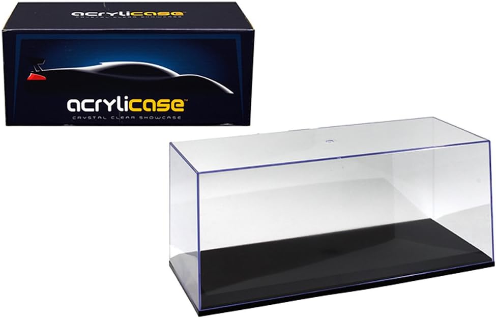 Clear Display Show CASE for 1/18 Diecast Car Black Base