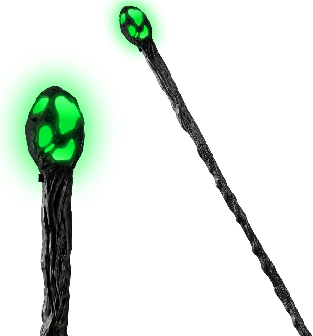 Spooktacular Creations Halloween LED Witch Staff Vintage Cane, Magic Walking Cane Prop Stick Accessory for Halloween Party Pretend Play Costume, Halloween Dress Up