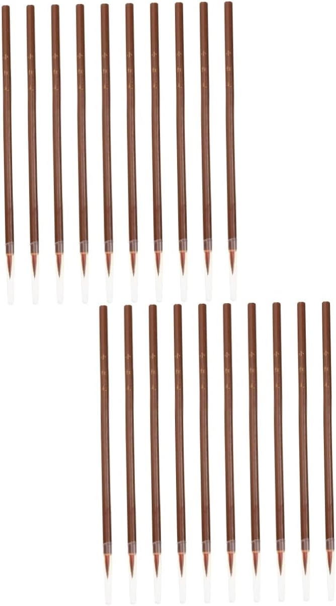 Operitacx 20 Pcs Writing Brush Chinese Ink Painting Brush Watercolor Drawing Brush Chinese Painting Brush Kanji Brush Calligraphy Brush Calligraphy Sumi Brush China Major Wolf Hair