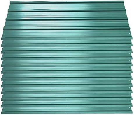 12 PCS Roof Sheets Corrugated Roofing Sheets Shed Panels Rustproof Galvanized Metal for Greenhouses, Sheds, Carports, Huts, Kennels or Garages, Green