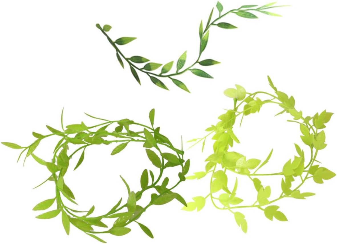 BESTonZON 3pcs Artificial Dollhouse Vines Faux Greenery Miniature Plants Realistic Decorative Garden Scene Accessories for DIY Creative Home Decor