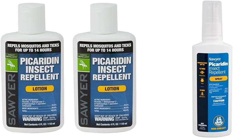 Sawyer 20% Picaridin Insect Repellent 4-Ounce Twin Pack Lotion and 4-Ounce Premium Pump Spray