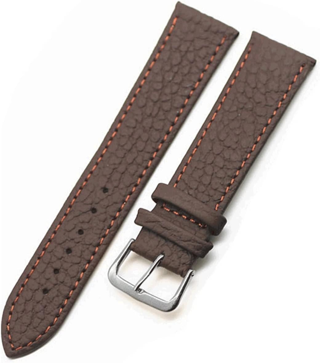 Genuine Leather Strap Watchband 10-22mm Men Women Replacement Wrist Band Bracelet With Stainless Steel Buckle Watch Accessories