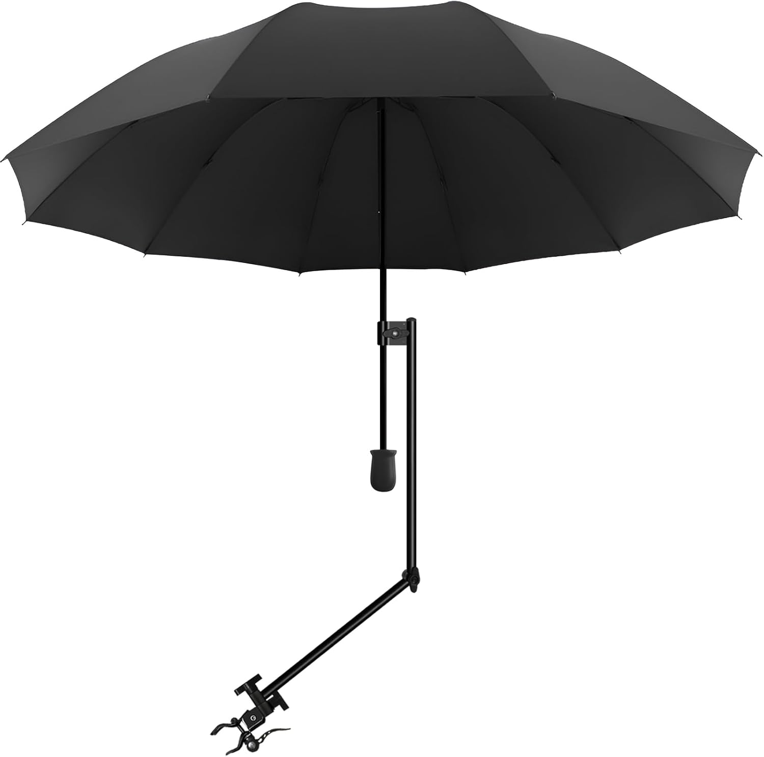 UPF 50+ Beach Umbrella with Adjustable Universal Clamp