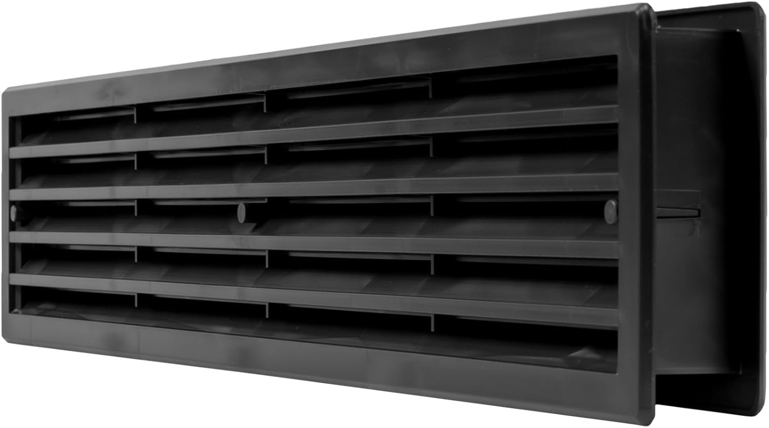 Repa Market 18" x 4" Inch / 450 x 92 mm Black Plastic Vent Cover – Durable Two-Sided Air Grille for Doors and Furniture – Quick Install Indoor Use for Bathroom, Kitchen, Garage – Quiet Airflow Panel