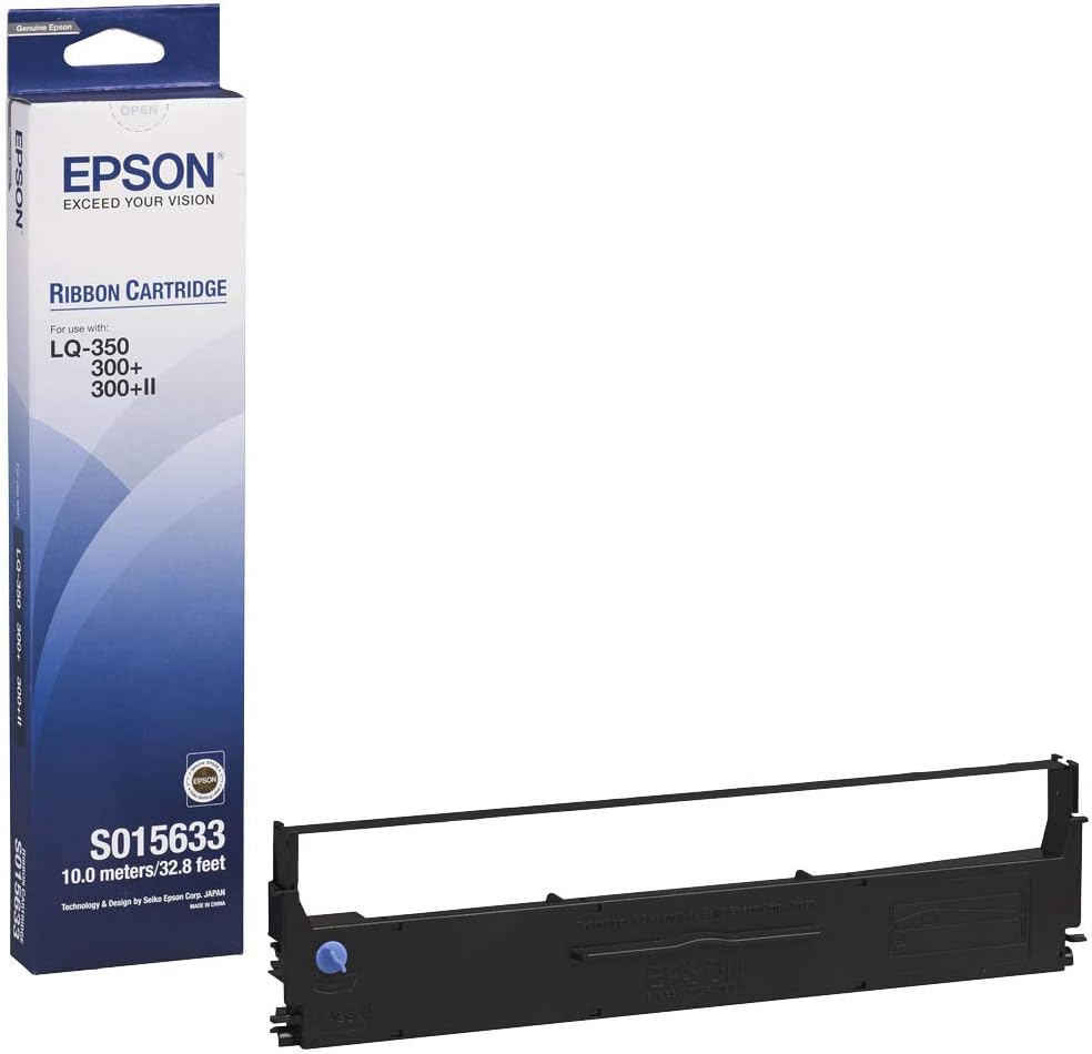 Epson C13S015633 Ink Ribbon Cartridge for LQ-350 / 300 / + / + II 2.5 Million Characters Nylon Black